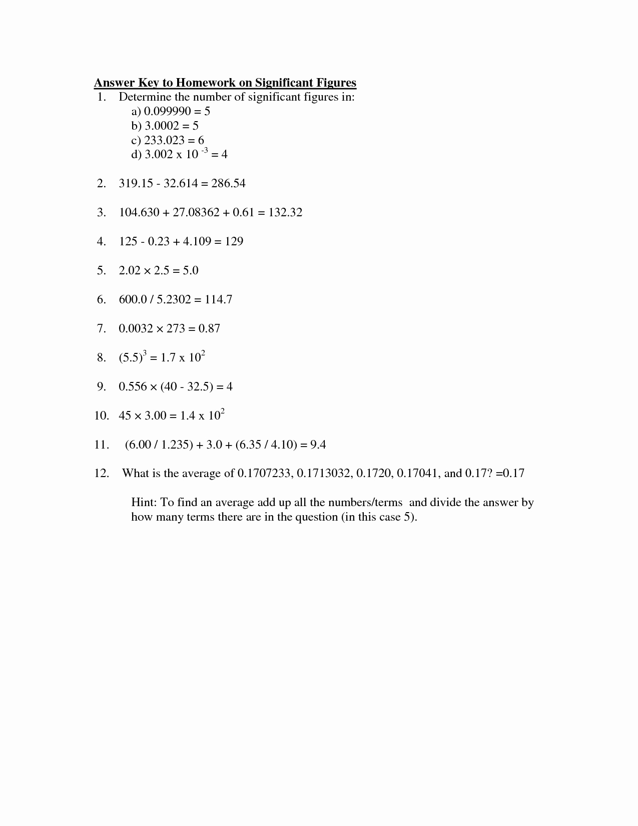 Significant Figures Worksheet Answers Elegant 8 Best Of Significant Figures Worksheet with Answer