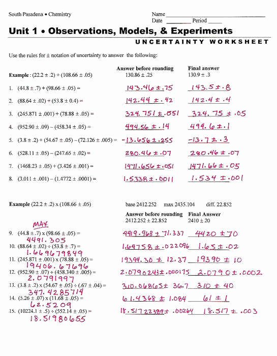 50 Significant Figures Worksheet Answers