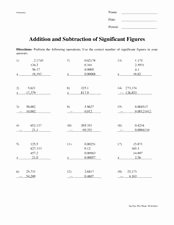 Significant Figures Worksheet Answers Lovely Addition and Subtraction Of Significant Figures Worksheet