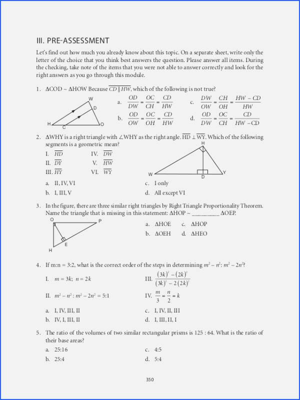 50 Similar Figures Worksheet Answer Key