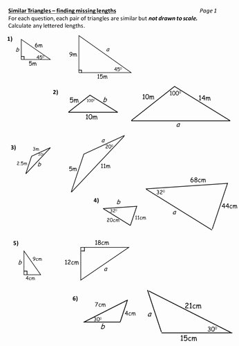 Similar Figures Worksheet Answers Unique Similar Triangles Worksheet