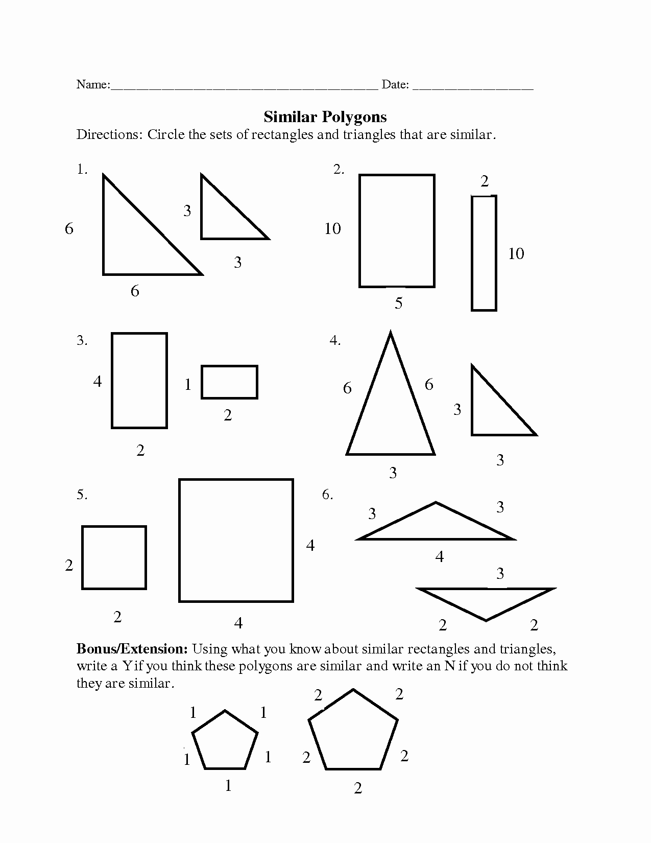 Similar Polygons Worksheet Answers Beautiful Similar Polygons Worksheet Answers