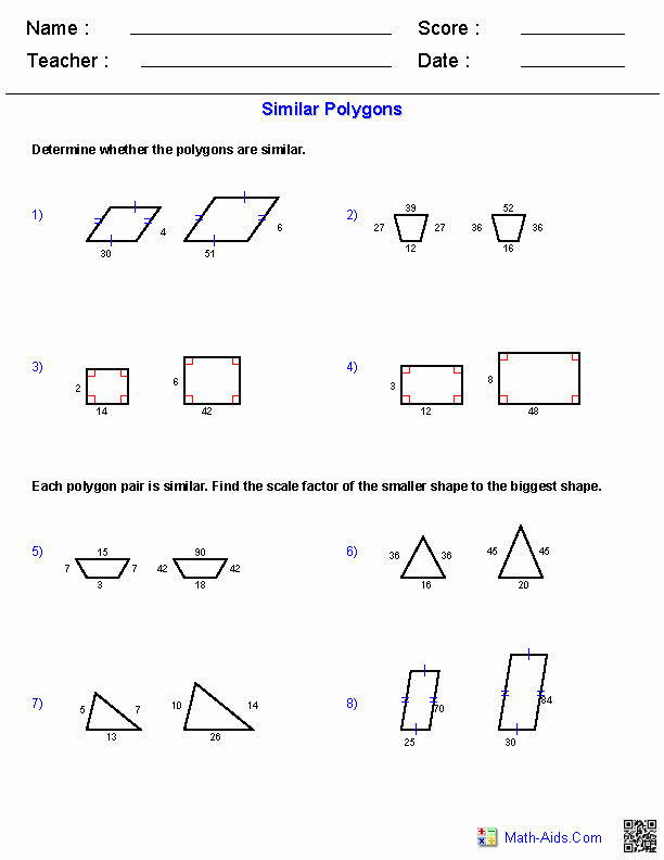 Similar Polygons Worksheet Answers Best Of Geometry Worksheets