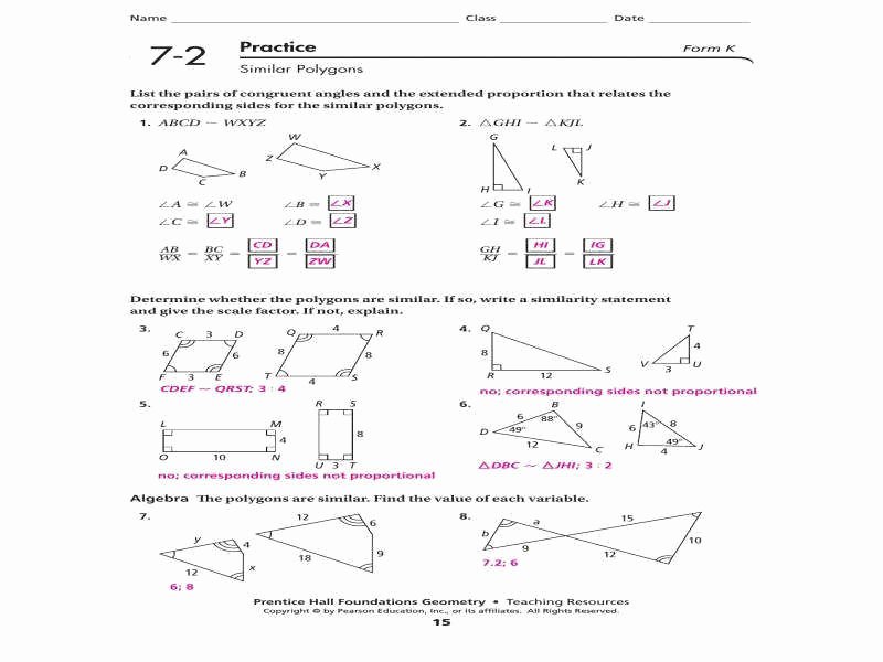 50 Similar Polygons Worksheet Answers Chessmuseum Template Library