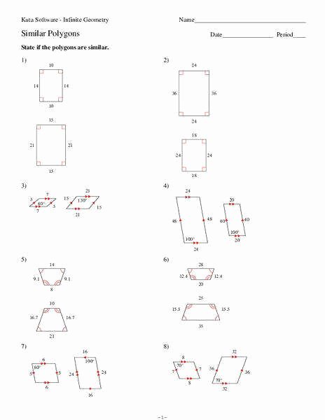 Similar Polygons Worksheet Answers Lovely Similar Polygons Worksheet