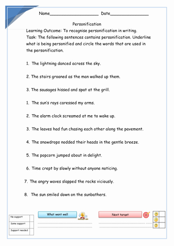 Simile Metaphor Personification Worksheet Fresh Set Of 48 Worksheets On Personification Alliteration