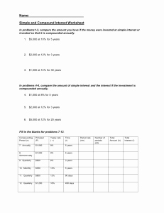 Simple and Compound Interest Worksheet Fresh Finite Math Practice Exam for Chapter 5 solutions