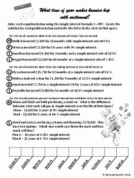 Simple and Compound Interest Worksheet Lovely Simple and Pound Interest Worksheets by Manipulating
