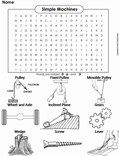 Simple Machines Worksheet Middle School Unique Simple Machines Word Search by Sciencespot Teaching