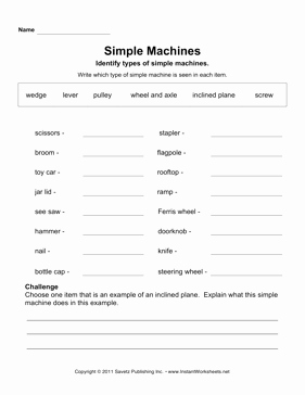 Simple Machines Worksheet Pdf Awesome More Simple Machines