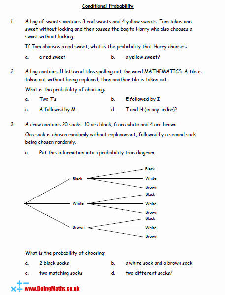 Simple Probability Worksheet Pdf New Probability Free Worksheets Powerpoints and Other