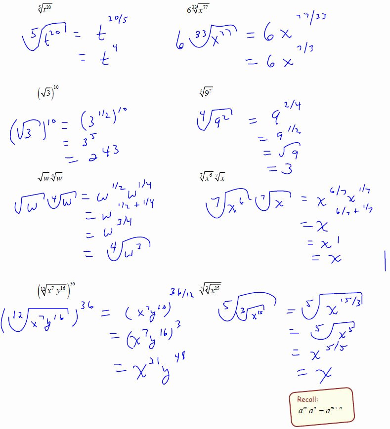 Simplify Exponential Expressions Worksheet Luxury Rational Exponents 5