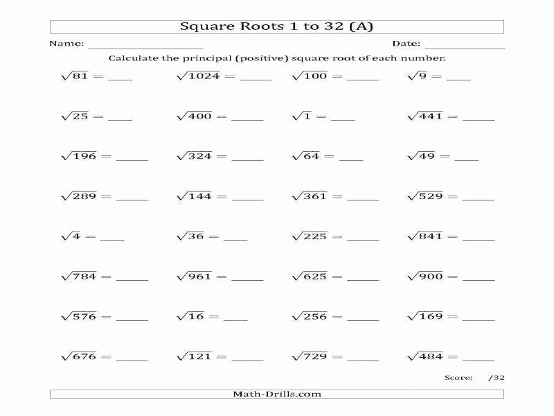 Simplify Square Roots Worksheet Beautiful Simplifying Square Roots Worksheet