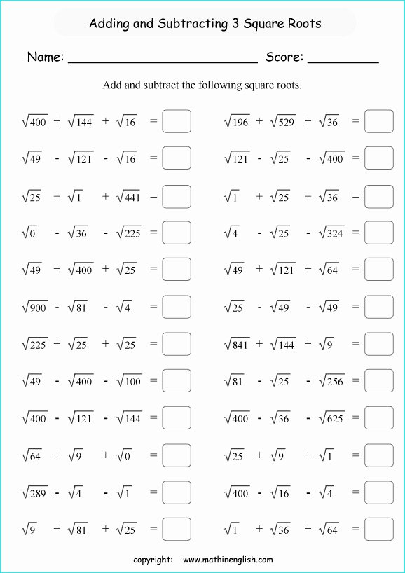 Simplify Square Roots Worksheet Fresh Simplifying Square Roots Worksheet