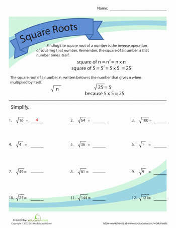 Simplify Square Roots Worksheet Inspirational Simplifying Square Roots Learning Math