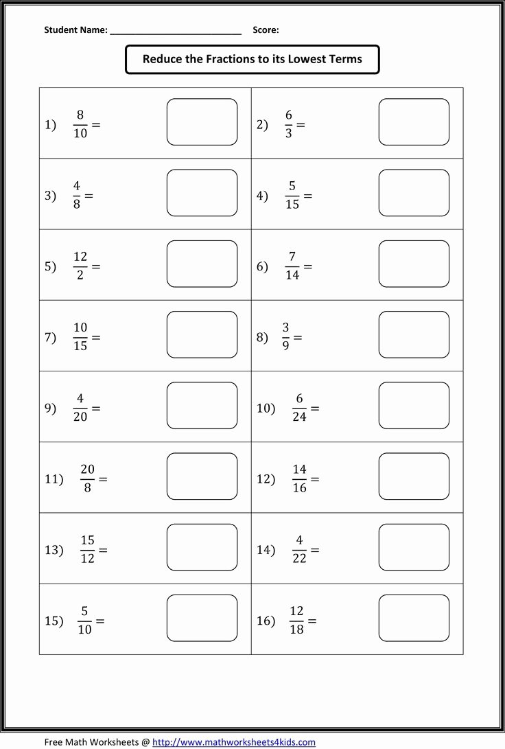 50 Simplifying Algebraic Fractions Worksheet