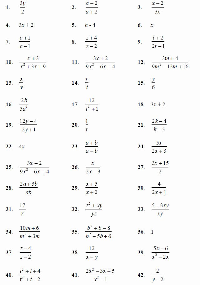 Simplifying Complex Fractions Worksheet Awesome Simplifying Plex Rational Expressions Worksheet the