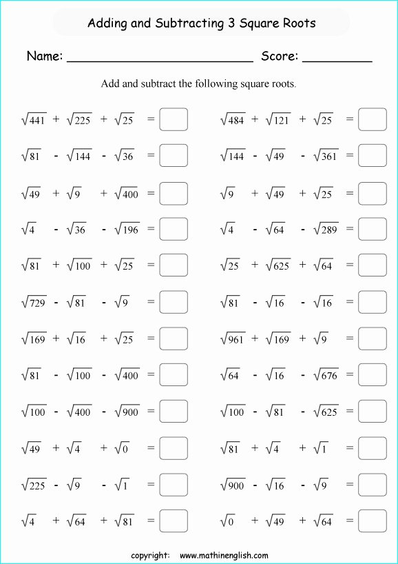 Simplifying Cube Roots Worksheet New Simplifying Square Roots Worksheet