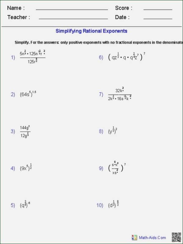 Simplifying Exponential Expressions Worksheet Best Of Simplifying Exponential Expressions Worksheet