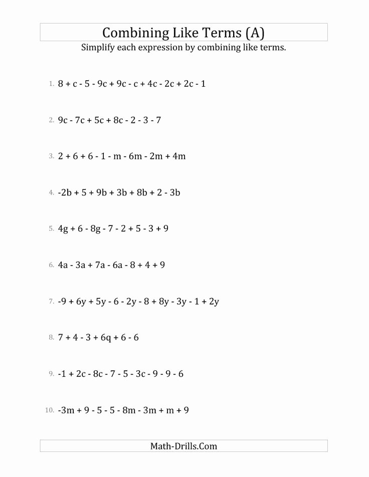 Simplifying Linear Expressions Worksheet Inspirational New 2015 03 05 Simplifying Linear Expressions with 6 to