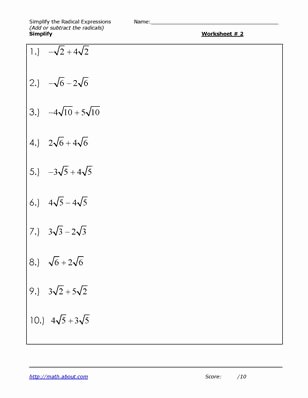 post simplifying radicals math worksheets