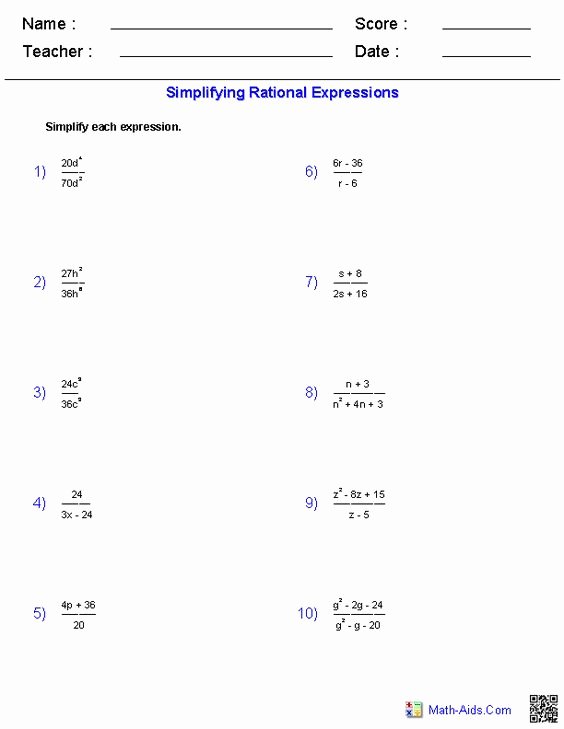 Simplifying Rational Exponents Worksheet Elegant Worksheets On Pinterest