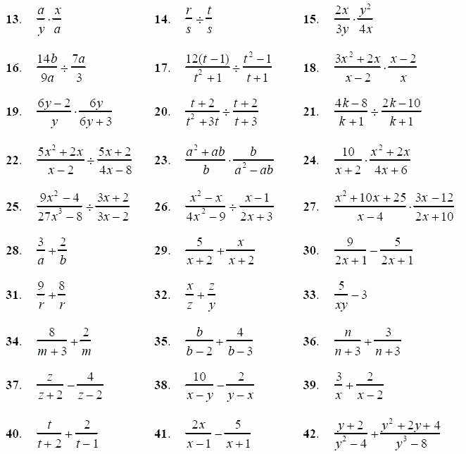 50 Simplifying Rational Expressions Worksheet Answers