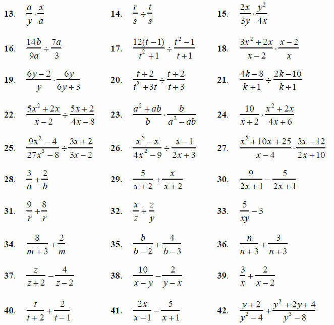 Simplifying Rational Expressions Worksheet Fresh Simplifying Algebraic Expressions Worksheet