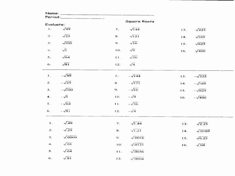 50 simplifying square roots worksheet answers chessmuseum template