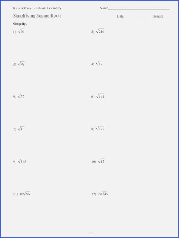 Simplifying Square Roots Worksheet Answers Beautiful Simplifying Square Roots Worksheet Puzzle the Best