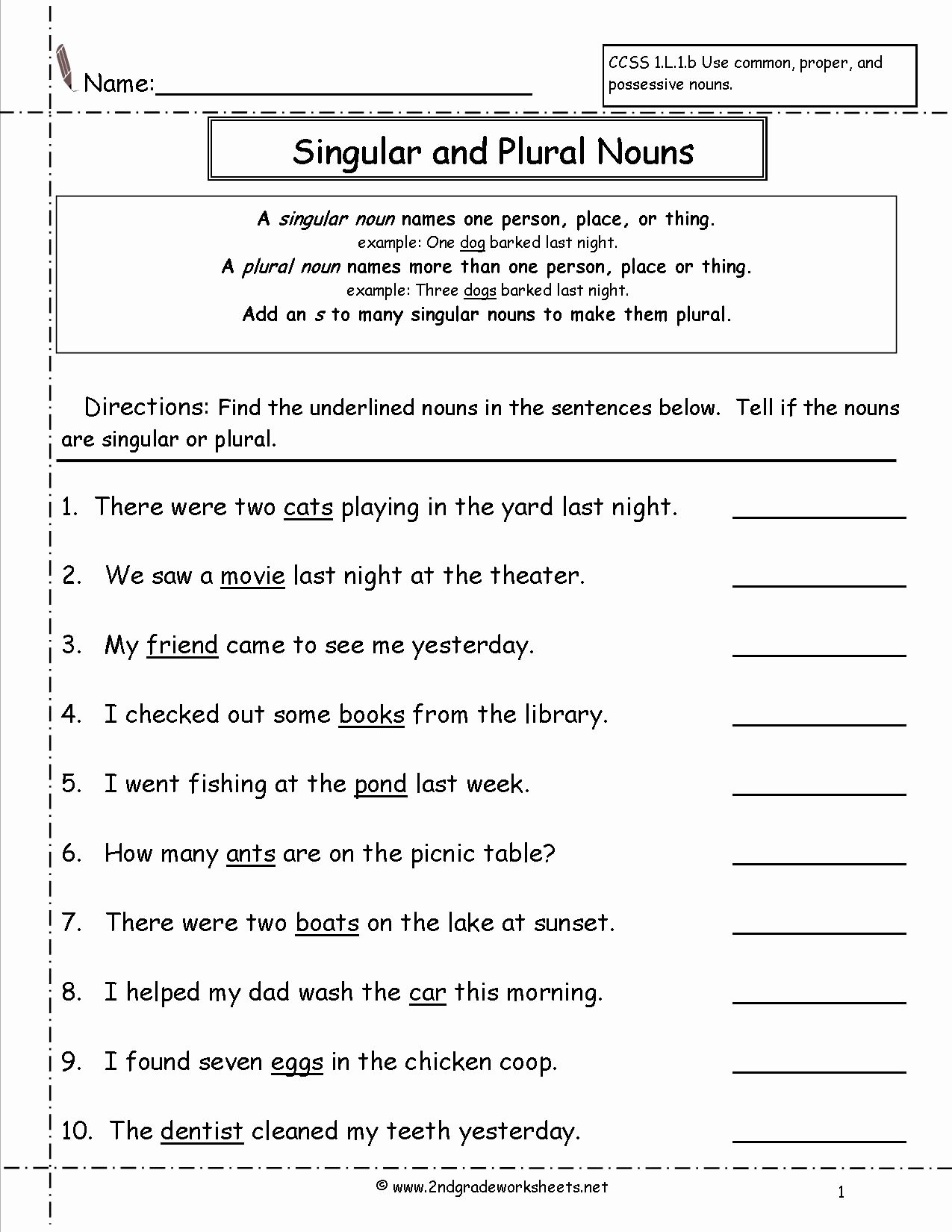 Singular and Plural Nouns Worksheet Lovely Singular and Plural Nouns Worksheets