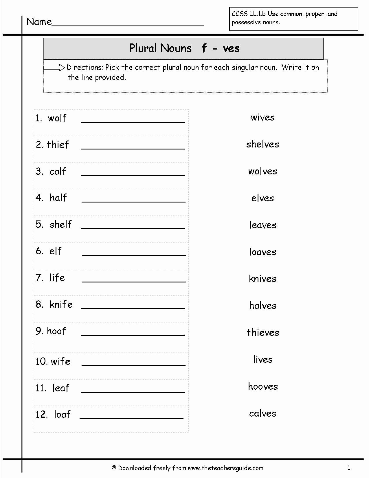 Singular and Plural Nouns Worksheet Luxury Singular and Plural Nouns Worksheets From the Teacher S Guide