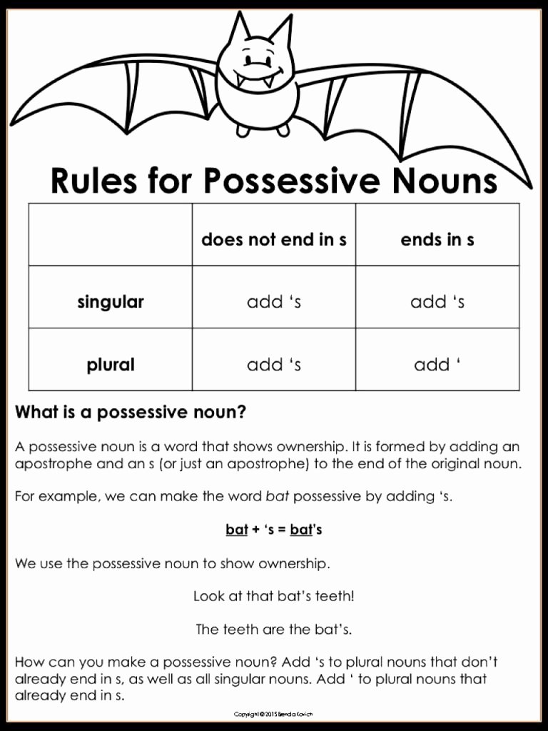 Singular Possessive Nouns Worksheet Inspirational Teaching Possessive Nouns In Three Days Enjoy Teaching