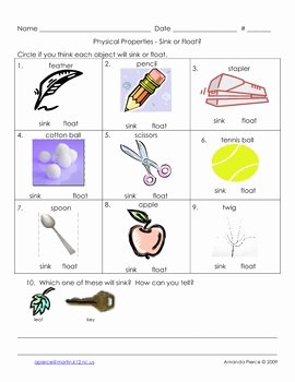 Sink or Float Worksheet Awesome Sink or Float Worksheets by Hands Learning and Play In