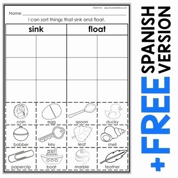 Sink or Float Worksheet Fresh Sink or Float sorting Activity