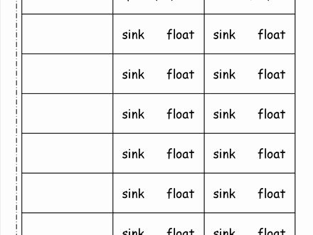 Sink or Float Worksheet Unique 40 Sink Float Lesson Plan for Preschoolers Mrs Machado