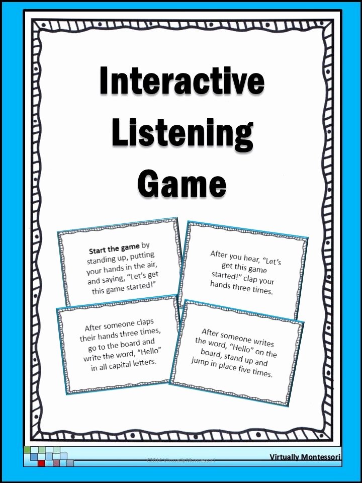 Skills Worksheet Active Reading Best Of Interactive Listening Game Icebreaker and Munity