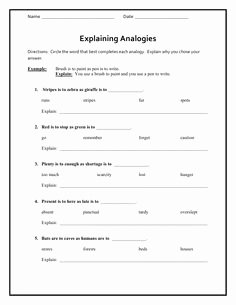 Skills Worksheet Critical Thinking Analogies Awesome Analogies – 1 Worksheet Critical Thinking