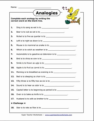 Skills Worksheet Critical Thinking Analogies Best Of Help Students Develop Critical Thinking Skills by Using