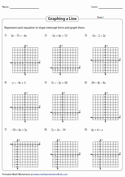 Slope From A Graph Worksheet Unique Graphing Linear Equation Worksheets