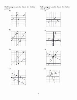 Slope Of A Line Worksheet Unique Slope Of Parallel and Perpendicular Lines Worksheet by Lee