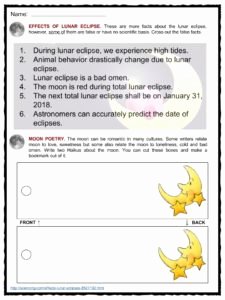 Solar and Lunar Eclipses Worksheet Elegant Eclipse Facts Worksheets &amp; 2017 solar Eclipse Information