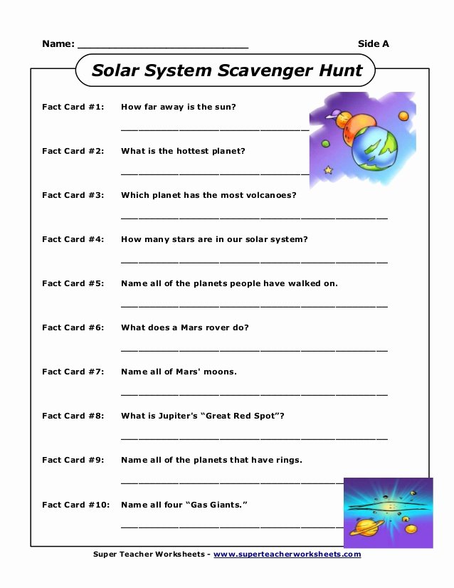 Solar System Worksheet Pdf Fresh Learning Unit the Universe and the solar System First Year