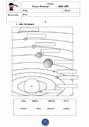 Solar System Worksheet Pdf Inspirational solar System Worksheets Pdf Google Search