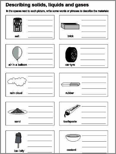 Solid Liquid Gas Worksheet Beautiful 17 Best Images About Science Out E Activities On
