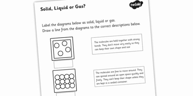 Solid Liquid Gas Worksheet Inspirational solid Liquid or Gas Worksheet solids Liquids and Gases