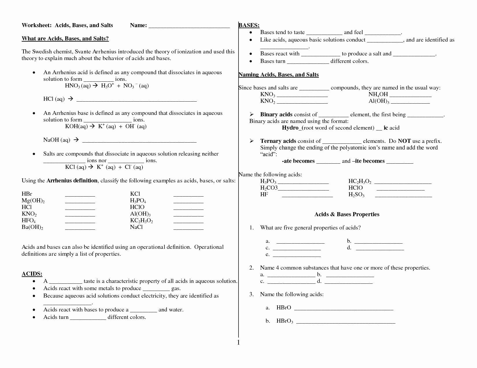 Solutions Acids and Bases Worksheet Beautiful Acids Bases and solutions Worksheet