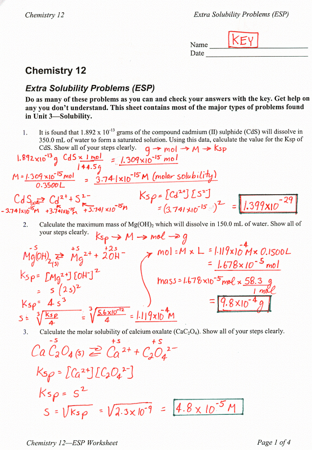 Solutions Acids and Bases Worksheet Inspirational solubility Ms Beaucage