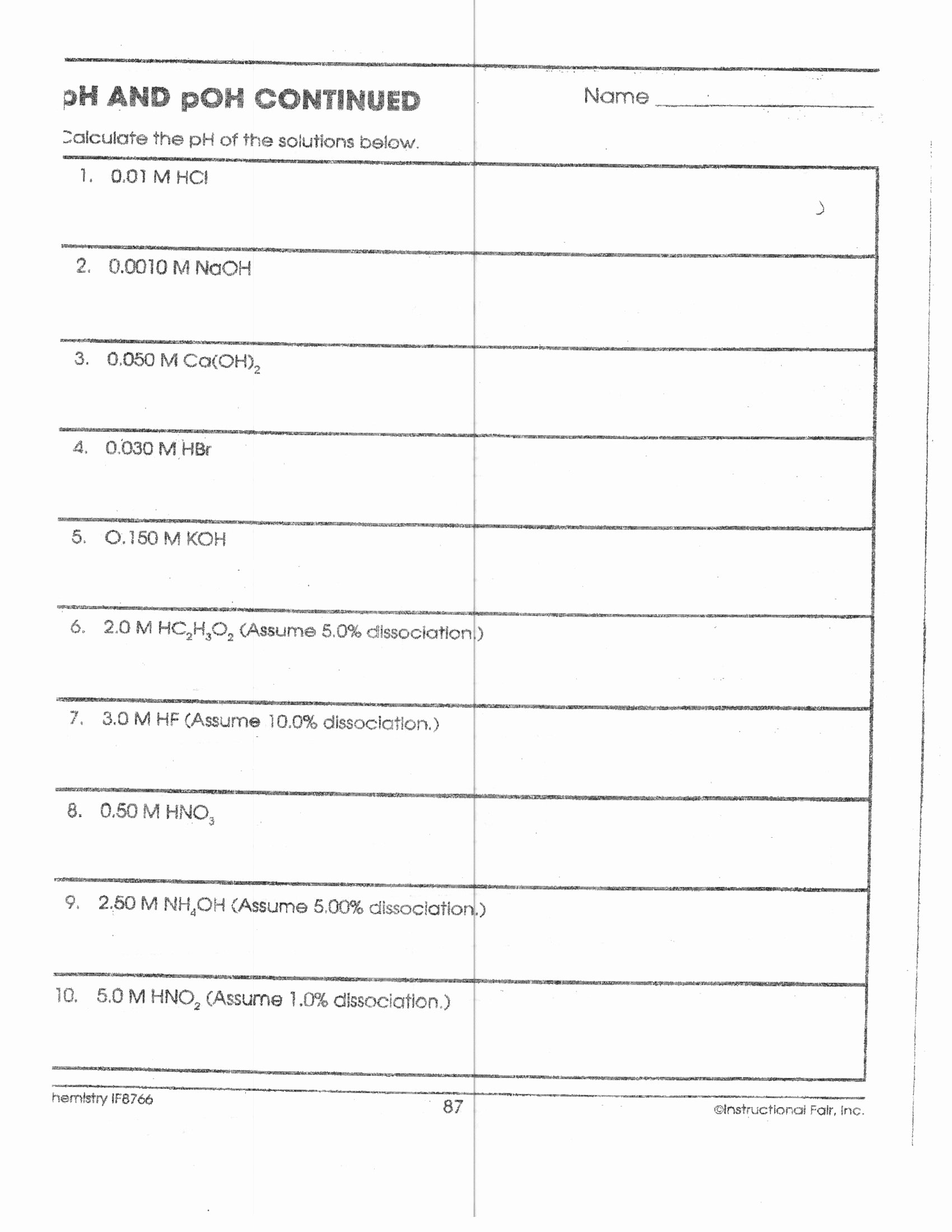 Solutions Acids and Bases Worksheet Unique Worksheet Acids and Bases Worksheets Worksheet Fun