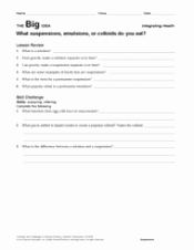 Solutions Colloids and Suspensions Worksheet Unique What Suspensions Emulsions or Colloids Do You Eat
